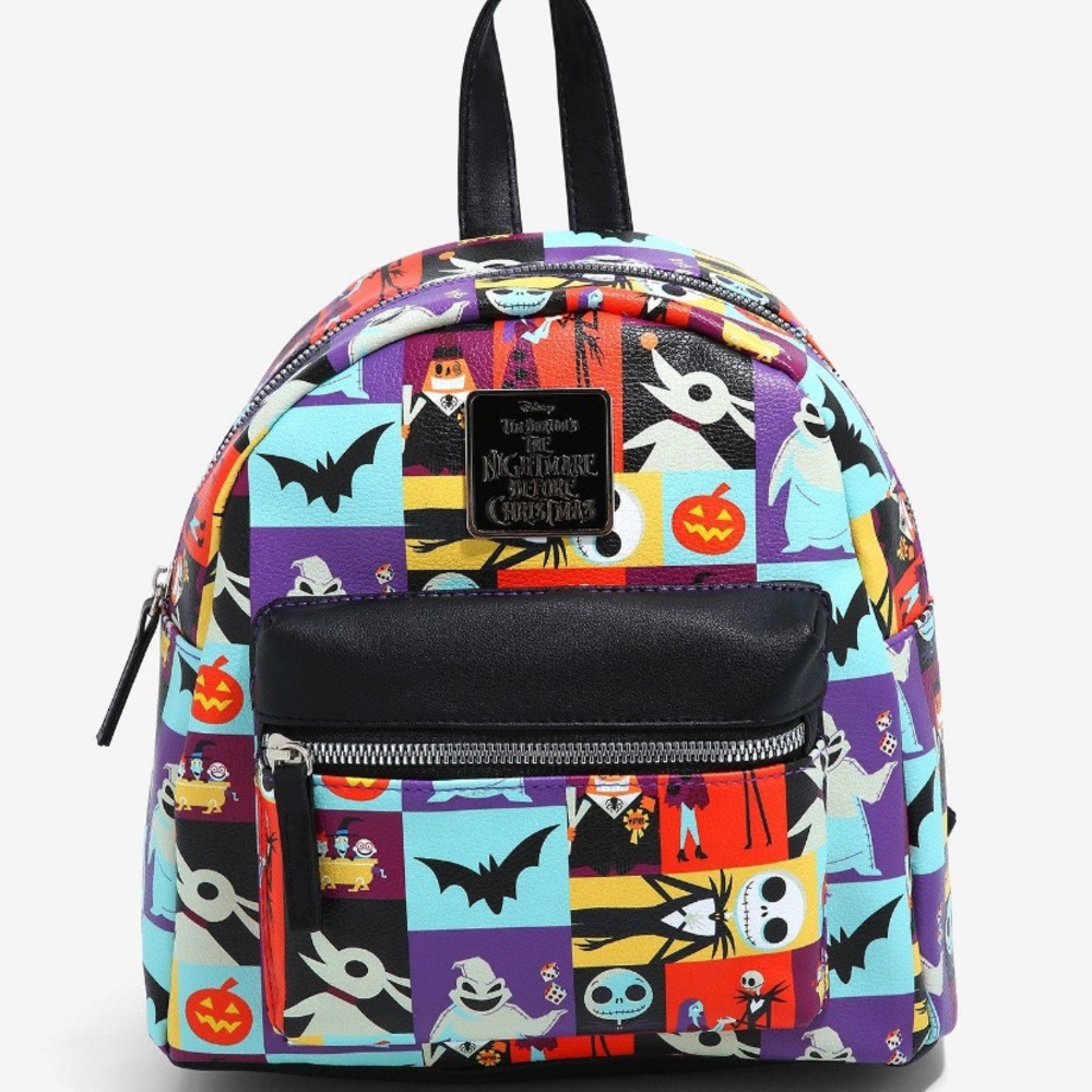 Disney Nightmare Before Christmas Character Grid MiniBackpack Bioworld Hot Topic